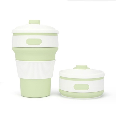 Conveniente tazza di caffè in silicone pieghevole da 350 ml per regali e appassionati di attività all'aria aperta