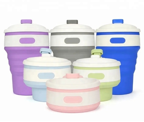 Tazza d'acqua pieghevole in silicone per sport all'aria aperta Tazza pieghevole per viaggi portatile