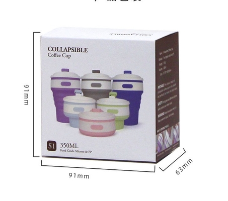 Tazza d'acqua pieghevole in silicone per sport all'aria aperta Tazza pieghevole per viaggi portatile