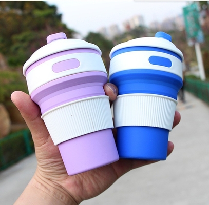 Tazza d'acqua pieghevole in silicone per sport all'aria aperta Tazza pieghevole per viaggi portatile