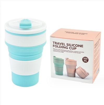 350 ml bottiglia di acqua da sport in silicone pieghevole per alimenti con logo personalizzato