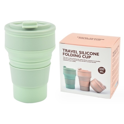 350 ml bottiglia di acqua da sport in silicone pieghevole per alimenti con logo personalizzato