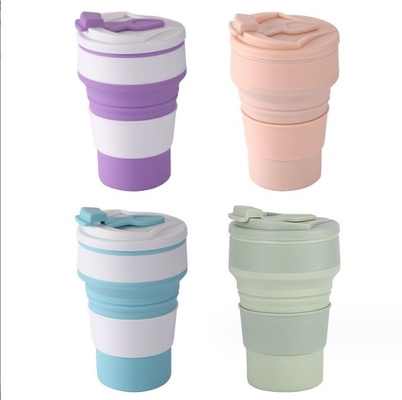 American Style Collapsible Travel Sport Mug presenta un design per tazze di silicio pieghevoli