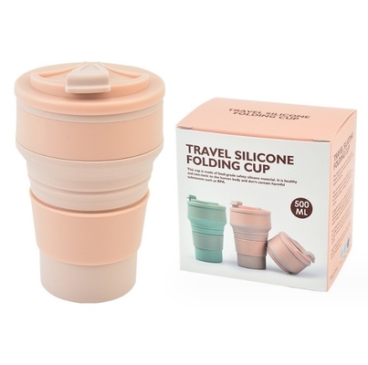American Style Collapsible Travel Sport Mug presenta un design per tazze di silicio pieghevoli