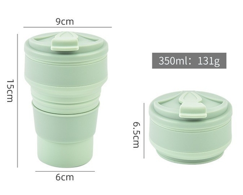 American Style Collapsible Travel Sport Mug presenta un design per tazze di silicio pieghevoli
