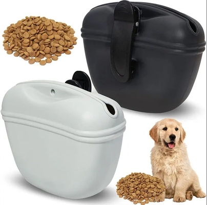 Cane da passeggio in alluminio Silicone Dog Food Snack Bag Portable Waist Pack per l'addestramento degli animali domestici