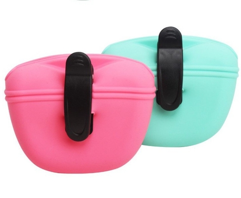 Servizio di taglio Borsa portatile per cani in silicone con chiusura magnetica e sacchetto per la cintura