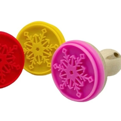 Strumenti per la decorazione della cottura di Natale di qualità alimentare di silicone di legno francobolli e tagliatrici di biscotti
