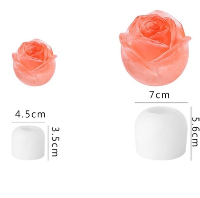 Modello avanzato per lo stampaggio del ghiaccio a fiori di rosa 3D Modelli di plastica per gli strumenti per gelati