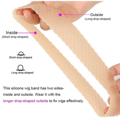 Cappella con presa di parrucca in silicone regolabile per la fissazione antiscivolo di parrucche per capelli trasparenti