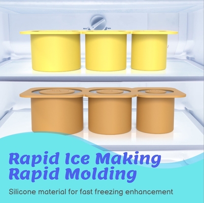 Strumenti per gelati 2024 Forme di ghiaccio a cilindro in silicone con coperchio e contenitore per frigorifero
