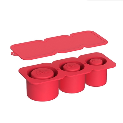 Fabbricante di ghiaccio in silicone con coperchio per 3 stampi di ghiaccio a cilindro cavo