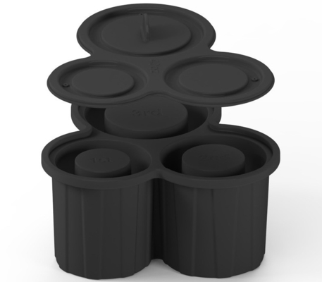 3 pcs Silicone cilindro di gelato Stampo per Tumbler Coppa e facile da rilasciare Silicone Ice Cube vassoio
